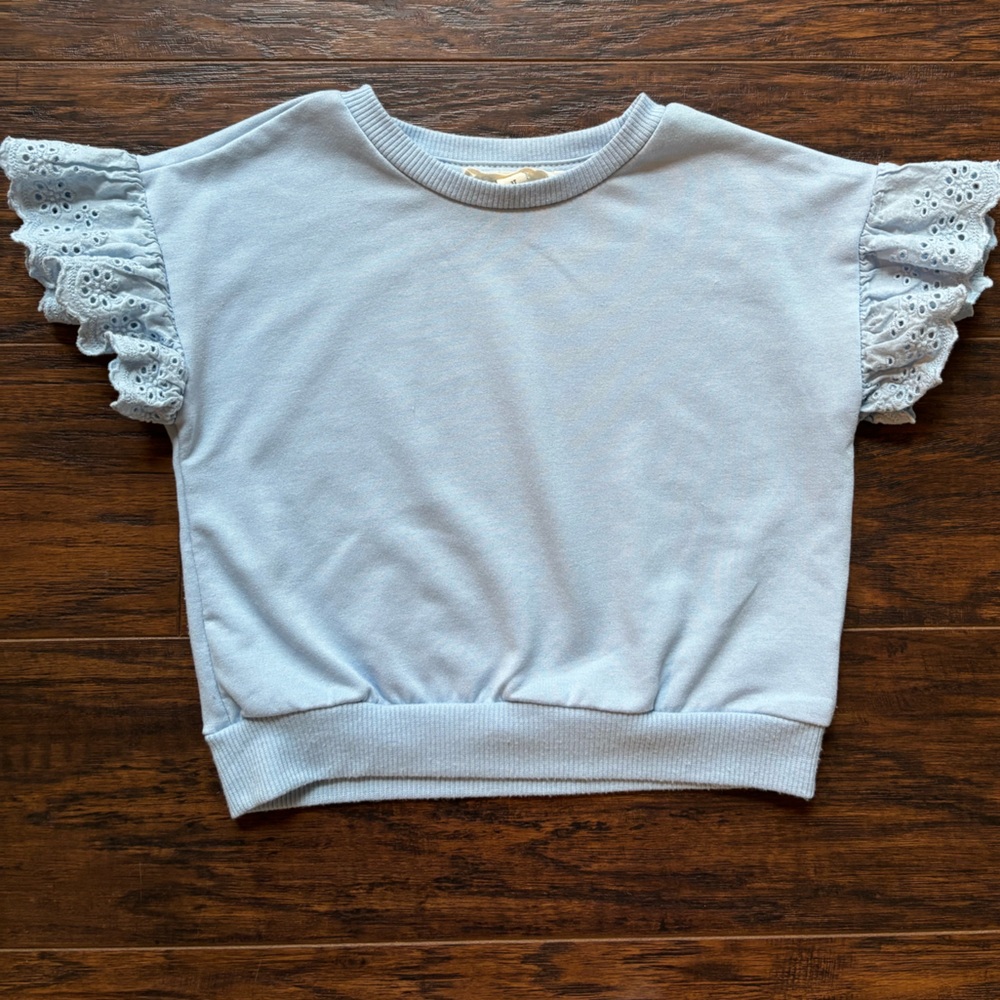 Jessica Simpson Light Blue Tee and Cream Skirt Set - like new - Picture 3 of 10